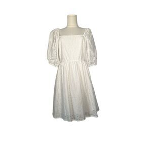 A New Day White Cotton Eyelet Dress